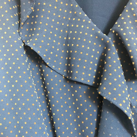 Anthropologie Women's Blue Ruffled Dress - Picture 4 of 6